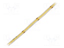 COB LED tape; white; LED/m: 320; 8mm; IP20; 180°; 5W/m; CRImin: 90