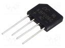 Bridge rectifier: single-phase; Urmax: 600V; If: 2A; Ifsm: 60A; flat