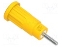 Connector: 2mm banana; socket; yellow; plug pin 2mmx9mm