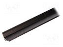 Profiles for LED modules; angular; black; L: 1m; aluminium; 30/60°