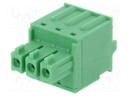 Pluggable terminal block; 3.81mm; ways: 3; straight; plug; female