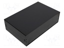 Enclosure: with panel; X: 474mm; Y: 300mm; Z: 134mm; aluminium; black