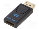 Adapter; DisplayPort plug,HDMI socket; Colour: black