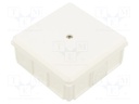 Enclosure: junction box; X: 90mm; Y: 90mm; Z: 37mm; wall mount; IP55