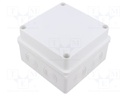 Enclosure: junction box; X: 125mm; Y: 125mm; Z: 80mm; wall mount
