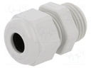 Cable gland; M16; IP68; Mat: polyamide; light grey; UL94V-0