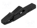Crocodile clip; 25A; black; Grip capac: max.9.5mm; 1.5mm2