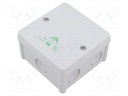 Enclosure: junction box; X: 87mm; Y: 87mm; Z: 52mm; polypropylene PP