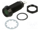 Indicator: LED; flat; 12VDC; Cutout: Ø12.7mm; IP67; ØLED: 10mm