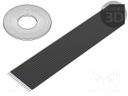 Wire: ribbon; 1.27mm; stranded; Cu; unshielded; PVC; black; 30.5m