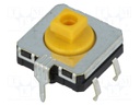 Microswitch TACT; SPST-NO; Pos: 2; 0.05A/24VDC; THT; none; 3.43N
