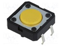 Microswitch TACT; SPST-NO; Pos: 2; 0.05A/24VDC; THT; none; 2.55N