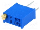 Potentiometer: mounting; multiturn; 10kΩ; 500mW; THT; ±10%; linear