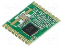 Module: RF; FM receiver; FSK; 433.92MHz; SPI; -120dBm; 1.8÷3.6VDC