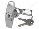 Lock; zinc and aluminium alloy; 21mm; chromium; Key code: 1333