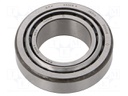 Bearing: tapered roller; Øint: 30mm; Øout: 55mm; W: 17mm; Cage: steel