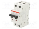 Circuit breaker; 400VAC; 400VDC; Inom: 6A; Poles: 2; Charact: K; 10kA