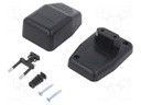 Enclosure: for power supplies; X: 56mm; Y: 83mm; Z: 46mm; ABS; black