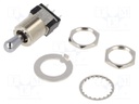 Switch: toggle; Pos: 3; SPDT; ON-OFF-ON; 6A/125VAC; 6A/6VDC; 20mΩ