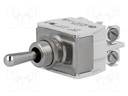 Switch: toggle; Pos: 3; DP3T; (ON)-OFF-(ON); 10A/250VAC; 5A/25VDC