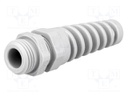 Cable gland; with strain relief; M16; IP68; Mat: polyamide; grey