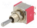 Switch: toggle; Pos: 3; DP3T; ON-OFF-ON; 5A/125VAC; 5A/28VDC