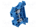 Splice terminal: rail; 6mm2; ways: 1; terminals: 2; blue; wemid; TS35