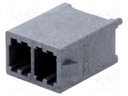 Socket; wire-board; male; Mega-Fit; 5.7mm; PIN: 2; Layout: 2x1; 23A