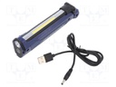 Lamp: inspection lamp; 6000K; IP30; folding,slim; W: 44mm; L: 165mm