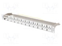 Patch panel; white; Number of ports: 48; rack 19"; RACK; Height: 1U