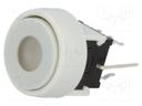 Switch: keypad; Pos: 2; DPDT; 0.1A/30VDC; white; Illumin: LED; 1.5N