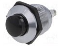 Switch: push-button; Pos: 2; SPST-NO; 0.25A/250VAC; 2A/12VDC; black