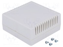 Enclosure: for alarms; X: 85mm; Y: 85mm; Z: 35.5mm; ABS; white