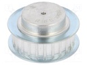 Belt pulley; AT5; W: 10mm; whell width: 21mm; Ø: 37mm; aluminium; ZRS