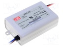 Power supply: switched-mode; LED; 35W; 28÷100VDC; 350mA; 90÷264VAC