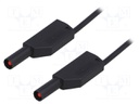 Test lead; PVC; 0.5m; black; 19A; 1kV; Cond.cross sec: 1mm2