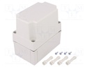 Enclosure: multipurpose; X: 80mm; Y: 130mm; Z: 125mm; MNX; grey; IK08
