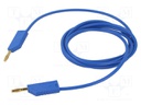 Test lead; 60VDC; 30VAC; 32A; Len: 2m; blue; Cond.cross sec: 2.5mm2