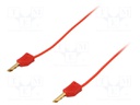 Test lead; PVC; 1m; red; 19A; 60V; Cond.cross sec: 1mm2