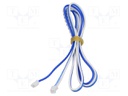 Cable; both sides,XHP-2; blue/white; 1m; Contacts ph: 2mm