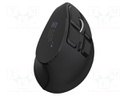 Mouse; black; USB A,USB C; wireless,optical; No.of butt: 9; 10m