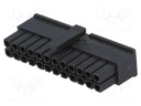 Plug; wire-board; female; MF30; 3mm; PIN: 24; w/o contacts