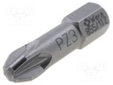Screwdriver bit; Pozidriv®; PZ3; Overall len: 25mm; Torsion
