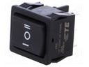 Switch: ROCKER; Pos: 3; DP3T; 6A/250VAC; Illumin: none; Body: black
