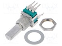 Potentiometer: shaft; single turn,vertical; 10kΩ; ±20%; 6mm
