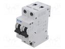 Circuit breaker; 230/400VAC; Inom: 1A; Poles: 2; DIN; Charact: C