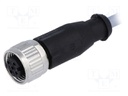 Plug; M12; PIN: 3; female; A code-DeviceNet / CANopen; 2m; straight