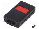 Enclosure: for remote controller; X: 37mm; Y: 61mm; Z: 15mm; black