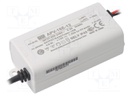 Power supply: switched-mode; LED; 15W; 12VDC; 1.25A; 180÷264VAC