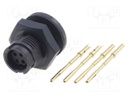 Connector: circular; Series: EN2; socket; female; soldering; PIN: 4